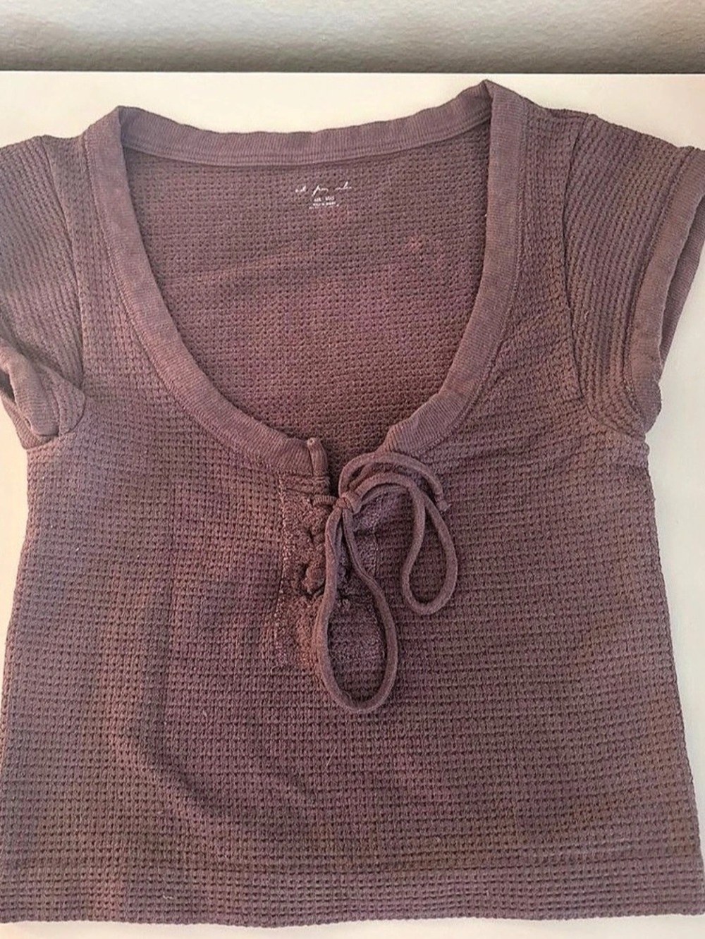 Tie-Front Top Purple